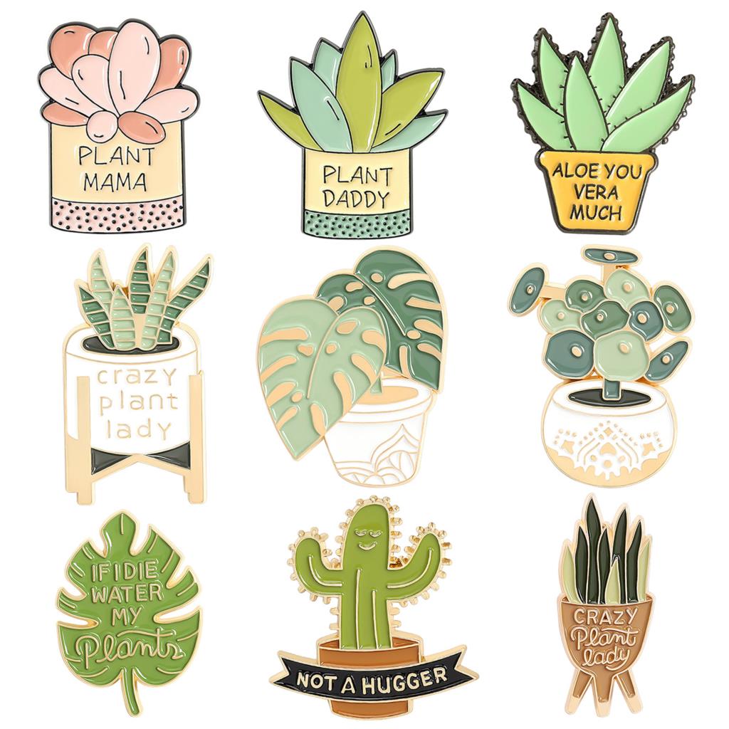 Aloe Vera Pot - Broche plante en pot Monstera Aloe