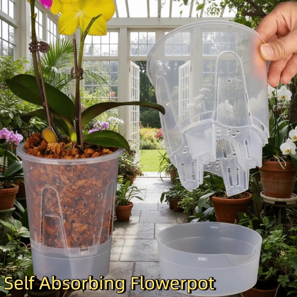 Aloe Vera Pot - Pot de fleurs auto-absorbant en plastique,