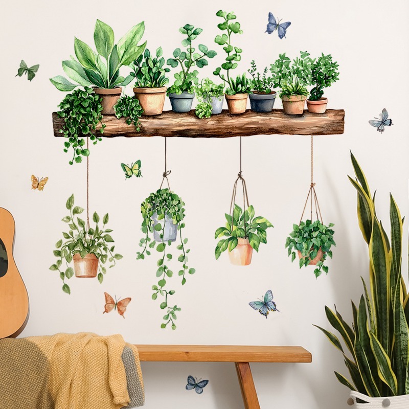 Echeveria Succulent - Autocollants muraux 3D de plantes vertes