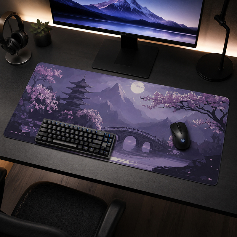 Tradescantia Purple - Tapis de souris Gamer Purple Moonlit