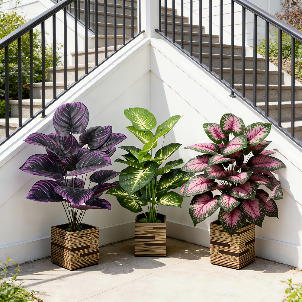 Lot de 3 plantes artificielles - Ficus Lyrata Tree avis et prix