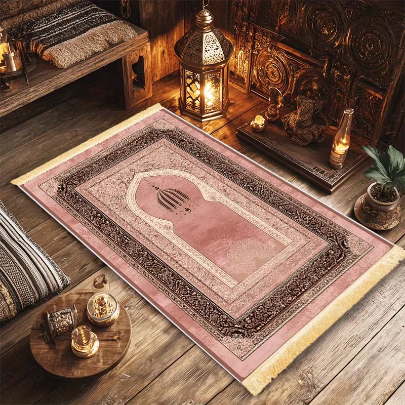 Tapis de prière VIKAMA rose en - Maranta Prayer Plant avis et prix
