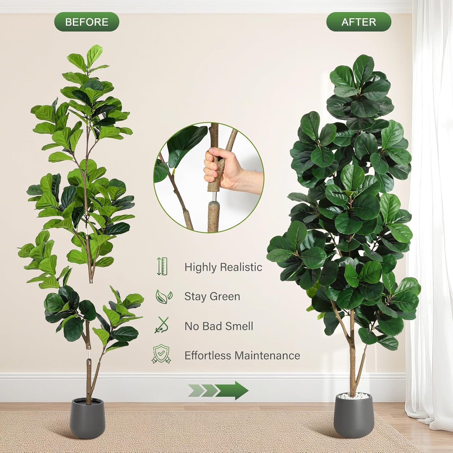 Arbre de figue artificiel avec - Ficus Lyrata Tree avis et prix